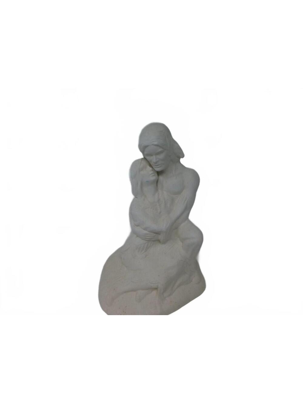 Vintage Providence Mold Native American Couple Bisque Ready To Paint